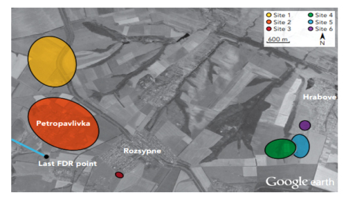 Przegląd sześciu obszarów, na terenie których znajdowały się części wraku