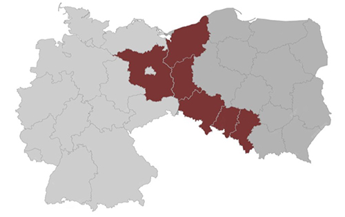 Mapa obszaru dotkniętego katastrofą