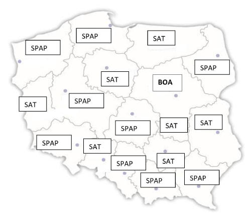 Rys. 2. Pododdziały antyterrorystyczne Policji w Polsce